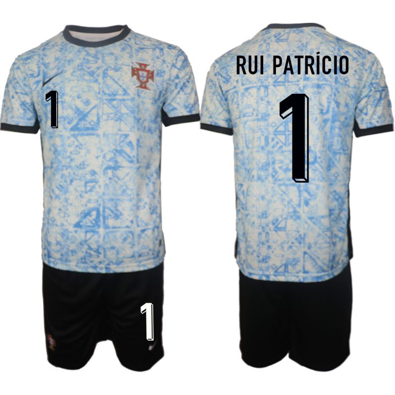 Men 2024-2025 Season Portugal away black #1 Soccer Jersey
